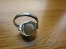 Bague En Argent  + Pierre  Grise  Fabrication Artisanale Tunisienne - Années 1970 - Ring