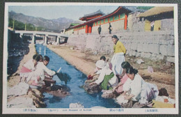 CPA NON VOYAGEE 1920.30 THE MANNER OF KORIAN SEOUL HINODE PUBLISHED KOREA LAVANDIÈRES - Corée Du Sud