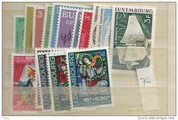 1972 MNH Luxemburg, Year Complete According To Michel, Postfris - Volledige Jaargang