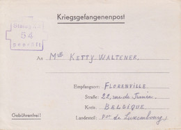 Lettre Correspondance De Prisonnier De Guerre Pour L'envoi De Colis, Du Stalag X A, Censeur 54 Pour La Belgique - WW II