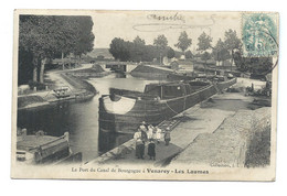 VENAREY - Les LAUMES - Péniche (beau Plan) - Port Du Canal De Bourgogne - 1905 - Venarey Les Laumes