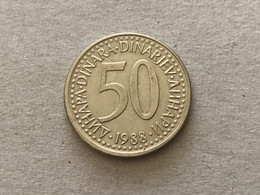 Münze Münzen Umlaufmünze Jugoslawien 50 Dinar 1988 - Yugoslavia
