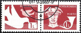 Romania 1982 - Mi P127 - YT T141A-B ( Dove, Posthorn & God Mercury ) - Port Dû (Taxe)