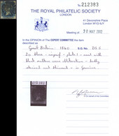 GB Sc# 2 SG# DS5 (Plate 1) Used Black Maltese Cross (RPSL Certificate) - Oblitérés