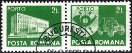 Romania 1982 - Mi P128 - YT T142A-B ( Post Office And Mail Truck ) - Port Dû (Taxe)