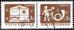 Romania 1982 - Mi P129 - YT T143A-B ( Letterbox & Postman ) - Port Dû (Taxe)