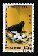 1978 Nord Korea - DPRK  Y&T: 1502°,  Schwarzspecht - Dryocopus Richardsi Tristram - Piciformes (pájaros Carpinteros)