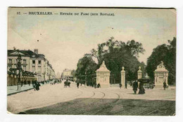 Cpa - Bruxelles Entrèe Du Parc Rue Royale - Forêts, Parcs, Jardins