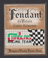 Etiquette De Vin Fendant  -  Chablais Racing Team  (Suisse - Thème Automoblile - Car Races