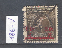 België Nr 186-V Gestempeld Perfect - 1901-1930