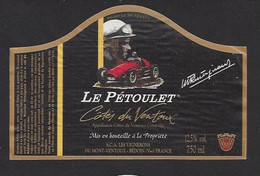 Etiquette De Vin Côtes Du Ventoux  -  Le Pétoulet Maurice Trintignant - Thème Automoblile - Car Races