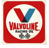 Autocollant : Valvoline , Racing Oil . - Other & Unclassified