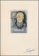 1960 Légrády Sándor: Párizsi Csúcstalálkozó 1Ft Bélyegterv, A Tervező Aláírásával. Képméret: 60 X 80 Mm - Autres & Non Classés