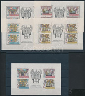 ** 1988 PRAGA Nemzetközi Bélyegkiállítás Kisívsor Mi 2957 A - 2960 A + Vágott Blokk 80 - Autres & Non Classés