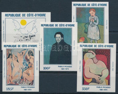 ** 1982 Festmények Vágott Sor, Painting Imperforated Set Mi 741+745 - Autres & Non Classés