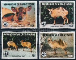 ** 1985 WWF: Zebra-bóbitásantilop Sor Mi 881-884 - Autres & Non Classés