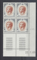 MONACO - N° 773 - PRINCE RAINIER - Bloc De 4 COIN DATE - NEUF SANS CHARNIERE - 22/1/69 - Unused Stamps