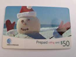 ST LUCIA   $ 50 ,- Stl-p4     SNOWMAN    PREPAID   MINT  CARD   ** 10488 ** - Saint Lucia