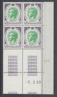 MONACO - N° 777 - PRINCE RAINIER - Bloc De 4 COIN DATE - NEUF SANS CHARNIERE - 5/2/69 - Ungebraucht