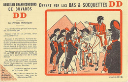 VIEUX PAPIERS BUVARD 13 X 21 CM BAS SOCQUETTES DD PHRASE B 1954 CONCOURS - Textile & Clothing