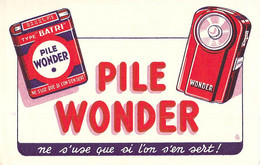 VIEUX PAPIERS BUVARD 13 X 21 CM PILES WONDER - Batterien