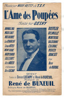 VP20.300 - PARIS - Ancienne Partition Musicale ¨ L'Ame Des Poupées ¨ Par GESKY - Paroles De D. LUCIANY & R. De BUXEUIL - Scores & Partitions