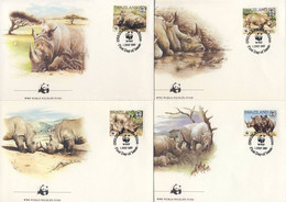 1987 WWF Orrszarvúak FDC Mi 528-531 - Autres & Non Classés