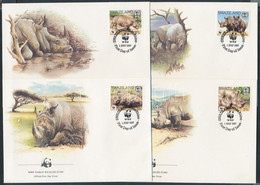 1987 WWF Orrszarvú Sor Mi 528-531 4 FDC - Autres & Non Classés