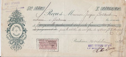 ADET-SEWARD Bordeaux Reçu 1924 Timbre De Quittance - 1900 – 1949