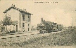 (XX) 77 PENCHARD. La Gare Avec Train Locomotive (plan Assez Rare) !.... - Other & Unclassified