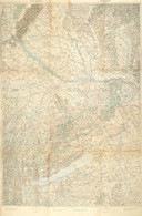 Cca 1910 Pozsony, Komárom és A Balaton Környékének Térképe. 78x110 Cm - Non Classés