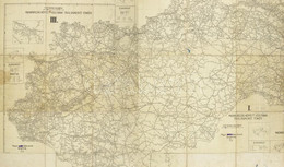 Cca 1940 Magyarország Kiépített Közutainak Távolságmutató Térképe III. Szerkesztette és összeállította: Vitéz Harmath Gé - Non Classés