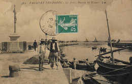 CPA. - PALAVAS > La Jetée - Entrée Du Canal - Belle Animation - Tampon Daté 1909 - TBE - Palavas Les Flots