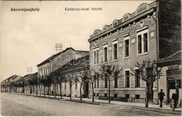 T2 1914 Sátoraljaújhely, Kazinczy Utca, Soltis Imre üzlete. MÁV Levelezőlapárusítás - Unclassified