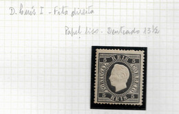 PORTUGAL STAMP - 1870/76 D. LUIS I - 5 R Md#36 P.LISO Perf:13½ MH (LPT1#75) - Ungebraucht