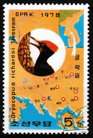 1978Nord Korea - DPRK MI: 1790° / Y&T: 1502°,  Dryocopus Richardsi - Weissbauchspecht - Climbing Birds