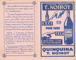 Publicité - Quinquina Noirot - Vin Tonique - 2 Volets - Publicités