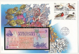 Cook-szigetek / Aitutaki 1992. 3$ Felbélyegzett Borítékban, Bélyegzéssel T:I  Cook-szigetek/Aitutaki 1992. 3 Dollar In E - Non Classés