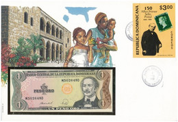 Dominikai Köztársaság 1988. 1P Felbélyegzett Borítékban, Bélyegzéssel T:I  Dominican Republic 1988. 1 Peso In Envelope W - Non Classés