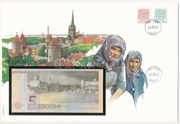 Észtország 1991. 5K Felbélyegzett Borítékban, Bélyegzéssel T:I  Estonia 1991. 5 Krooni In Envelope With Stamp And Cancel - Non Classés