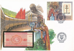 Fehéroroszország 1992. 50k Felbélyegzett Borítékban, Bélyegzéssel T:I  Belarus 1992. 50 Kopek In Envelope With Stamp And - Non Classés