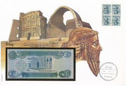 Irak 1980. 1D Borítékban, Alkalmi Bélyeggel és Bélyegzéssel T:I  Iraq 1980. 1 Dinar In Envelope With Stamps And Cancella - Non Classés