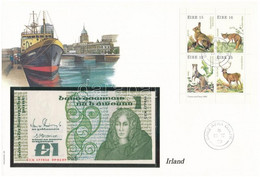 Írország 1989.01.09. 1P Felbélyegzett Borítékban, Bélyegzéssel T:1  Ireland 09.01.1989. 1 Pound In Envelope With Stamp A - Non Classés
