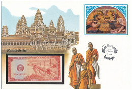 Kambodzsa 1979. 1/2R Felbélyegzett Borítékban, Bélyegzéssel T:I  Cambodia 1979. 1/2 Riel In Envelope With Stamp And Canc - Non Classés