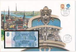 Lettország 1992. 5R Felbélyegzett Borítékban, Bélyegzéssel T:I  Latvia 1992. 5 Rublis In Envelope With Stamp And Cancell - Non Classés