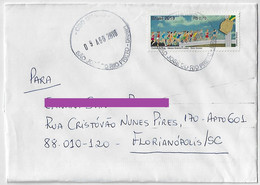 Brazil 2010 Cover São José Do Rio Preto Florianópolis Stamp RHM-C-2939 Sport Athletics Electronic Sorting Mark NEC ENSEC - Lettres & Documents