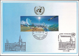 UNO GENF 1999 Mi-Nr. 304 Blaue Karte - Blue Card  Mit Erinnerungsstempel KOPENHAGEN - Storia Postale