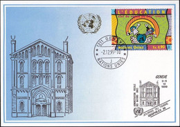 UNO GENF 1999 Mi-Nr. 306 Blaue Karte - Blue Card  Mit Erinnerungsstempel GENF - Storia Postale