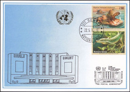UNO GENF 2000 Mi-Nr. 311 Blaue Karte - Blue Card  Mit Erinnerungsstempel LONDON - Cartas