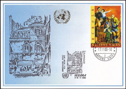 UNO GENF 2000 Mi-Nr. 316 Blaue Karte - Blue Card  Mit Erinnerungsstempel VERONA - Cartas